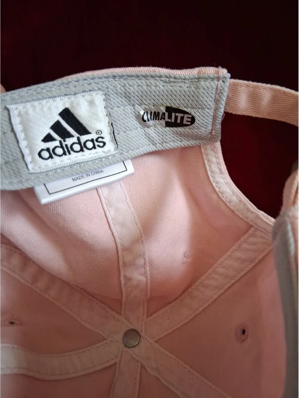 Adidas Hat Cap Strap Back One Size Pink Climalite Cotton Baseball